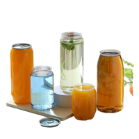 Bouteille de boisson portable en PET de qualité supérieure, 330 ml, 500 ml, 650 ml, étanche, scellée, pour café, jus, avec couvercle facile à ouvrir