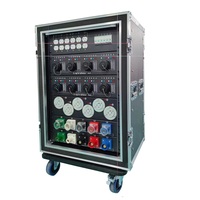 Boîte de distribution d'alimentation 400 ampères 3 phases 220V Camlock Twistlock 60 prises Voltmètre Ampèremètre Indicateur lumineux LED Certifié CE