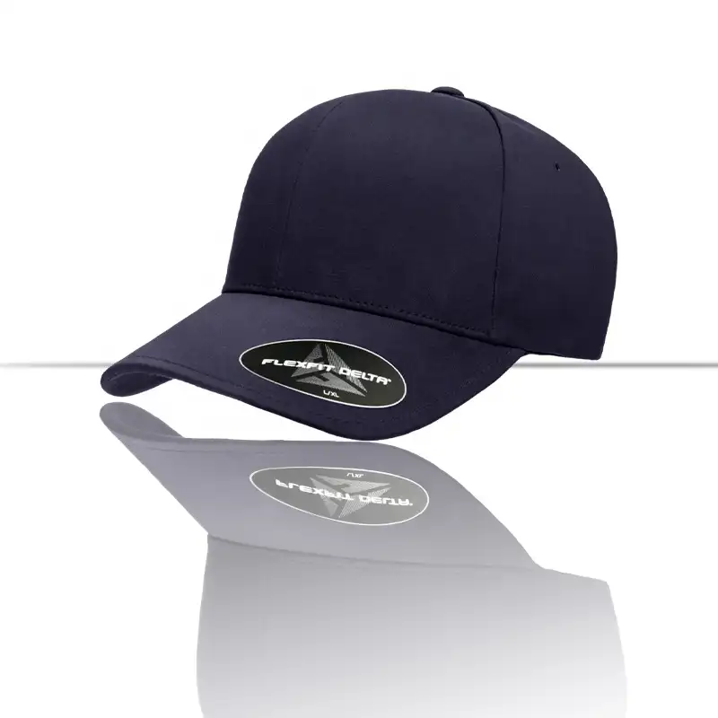 Boş nakış erkekler örgü Delta Raiders toptan düz kuru özel Logo gömme başlıklar şapka beyzbol şapkası Flex Fit şapkalar