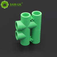 Accessoires pour tuyaux d'eau en polypropylène PPR de 16 mm, couleur vert-noir, coude de pont en plastique