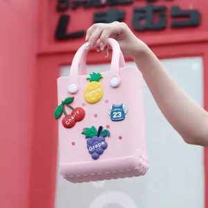 New Fashion Small Silicon Rubber Waterproof Bag Summer Handbag Girl Eva Foam Beach Tote Bag