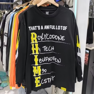 Sudadera con Capucha Personalizada OEM con Estampado Gráfico de Ángel para Hombre, Sudadera Térmica con la Frase 'That's a Awful Lot <span class=keywords><strong>of</strong></span> Cough Syrup' - Product Image 1
