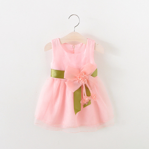 Robe de fête pour bébé fille, dernier design 2022, robes en organza pour enfants avec des motifs de nœuds, robes pour bébés filles nouveau-nées - Product Image 1