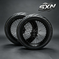 Roues Supermoto en aluminium argenté de 17 pouces pour Sur-Ron Ultra Bee, assemblage CNC avec pneus CST, kit de moto électrique tout-terrain avant et arrière