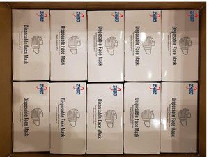 <span class=keywords><strong>Masque</strong></span> facial jetable à 3 couches 510k CE avec attaches auriculaires ou élastiques, <span class=keywords><strong>masque</strong></span> non tissé anti-poussière - Product Image 2