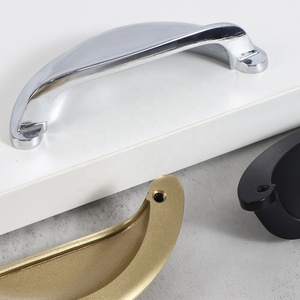 CHENLANG Modern Europe Simple Solid Brass Furniture <strong>Knob</strong> Drawer Pulls Cabinet Dresser Wardrobe Satin Brass Finish Multi-layer - Product Image 4