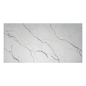 Calacatta White Marble Essence Large Size 3200*1600 Quartz Artificial Stone Slab Countertops Kitchen Tops Work Tops