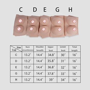 Formes mammaires réalistes à col rond en silicone pour homme travesti formes mammaires en silicone faux <span class=keywords><strong>seins</strong></span> - Product Image 4