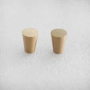 Solid Pure <b>Copper</b> Tapered Furniture Handles 17x20mm Drawer Hardware Antirust Minimalist Design - Product Image 1