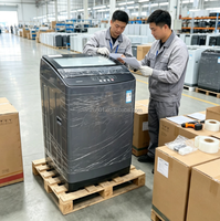 Lavadora Automática de Carga Superior de 12 kg, Lavadora Doméstica de Gran Capacidad con Múltiples Programas de Lavado para el Hogar Africano