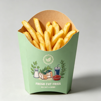 Scatole Pieghevoli per Patatine Fritte di Grado Alimentare, Personalizzabili con Logo, per Asporto e Esportazione