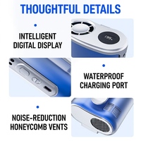 Mini Ventilador USB para Cuello y Cintura con Motor de 40000 rpm, Batería Recargable de 4500 mAh de Capacidad Real, PCBA Flashable, 1 Año de Garantía, OEM para Viajes