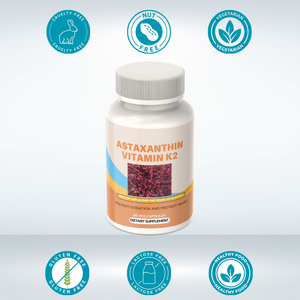 Cápsulas OEM naturales Haematococcus Pluvialis Astaxantina + Vitamina K2 Salvaguarda la salud cardiovascular - Product Image 4