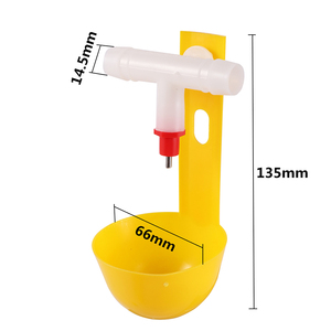 500 Pezzi/Lotto Abbeveratoio Automatico a Nipple Giallo per Polli, Quaglie, <span class=keywords><strong>Tacchini</strong></span> - Tazza a Fontana per Gabbie da Allevamento, Abbeveratoio Sospeso per Polli - Product Image 2