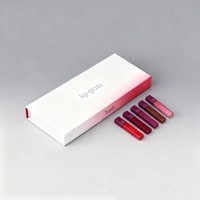 Boîte cadeau pour gloss à lèvres à impression numérique, ensemble de crayons à lèvres et de gloss à lèvres, boîte d'emballage en carton en forme de livre, boîte d'emballage pour rouge à lèvres