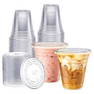 Logotipo personalizado impreso PET transparente Biodegradable bebidas café transparente 12oz 20oz 32oz 16oz vasos de plástico desechables en frío con tapas - Product Image 1