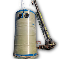 Station de pompage intégrée en PRV (fibre de verre) enterrée, anti-corrosion, pour relevage des eaux usées et drainage des eaux de pluie, adaptée aux zones côtières salinées, personnalisable OEM