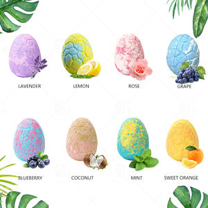 Bombes de bain œufs de dinosaure 100% naturelles, véganes, écologiques, personnalisables avec logo OEM, relaxantes, 8 pièces, jouets surprise colorés - Product Image 2