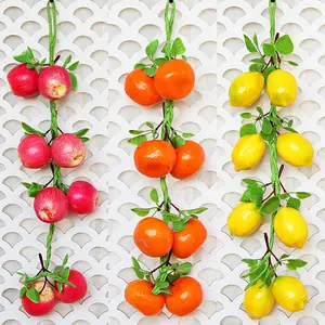 Wholesale Artificial Fruits and Vegetables Wedding Party Garden Farm Wall Decoration Hanging Vegetable