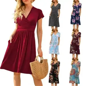 Ly330 New 203 Korean Chic Long Sleeve Sweet Floral Print Dress Women Casual Dresses Clothing