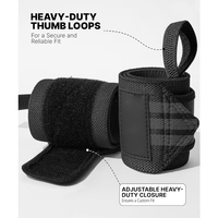 Sangles de soutien pour poignets réglables avec logo personnalisé, robustes, pour la musculation et l'entraînement de force