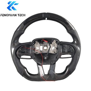 Volant en fibre de carbone pour <span class=keywords><strong>Dodge</strong></span> Charger Challenger Durango Demon <span class=keywords><strong>SRT</strong></span> Journey RT <span class=keywords><strong>Viper</strong></span> Ram TRX SXT Hellcat Scat Pack - Product Image 1