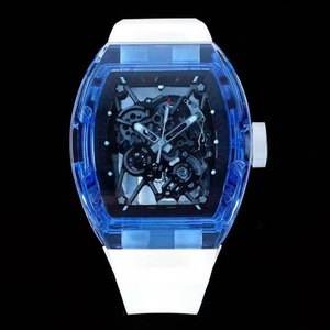 Reloj Mecánico Automático para Hombre con Tourbillon Esqueletizado de Alta Calidad, Cristal Azul Hielo, Reserva de Energía, Correa de Goma, Resistente al Agua - Product Image 2