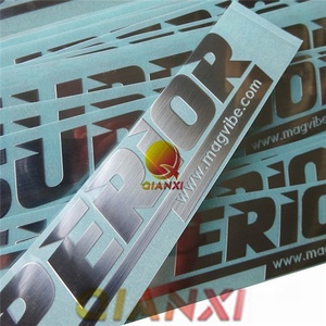 Kim Loại Bạc Hoặc Vàng Logo Công Ty Nhãn Chải Nickel Chữ Sticker - Product Image 2