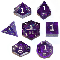 Dungeons & Dragons Dés en résine Jeu de société RPG Dés en résine Ensemble de 7 dés du MDN