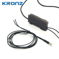 Capteur à fibre optique numérique KRONZ, LED rouge 630 nm avec sortie NPN/PNP, réponse rapide 50, 12-24 VDC pour détection de précision