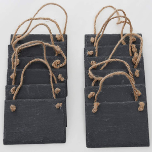 Plaques de porte en <span class=keywords><strong>ardoise</strong></span> rectangulaires noires suspendues personnalisées en gros, étiquettes et panneaux <span class=keywords><strong>pour</strong></span> plantes de <span class=keywords><strong>jardin</strong></span> - Product Image 3