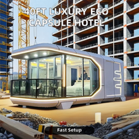 Capsule spatiale moderne de luxe en acier de 40 pieds, écologique et détachable, pour usage commercial, chambre, appartement, atelier, magasin