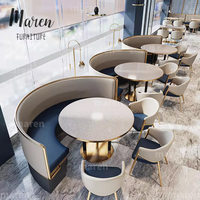 Maßgefertigte Moderne Restaurant-Möbelsets Halbrunde Sofa-Garnitur mit Esstisch für Hotel, Restaurant, Café