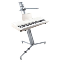 Support de clavier pliant en alliage d'aluminium direct d'usine sur mesure professionnel réglable argent noir pour claviers de musique