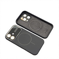 Coque de téléphone magnétique transparente en TPU avec motif en relief et grande fenêtre pour iPhone 17 Air
