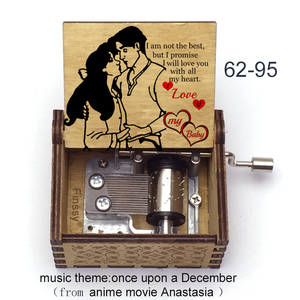 Carillon Vintage in Legno a Manovella con Tema del Film 'Once Upon a December', Decorazione per la Casa, Regalo Promozionale - Product Image 5