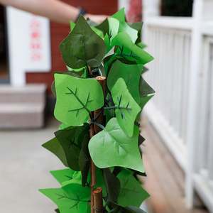 Extension rétractable 3D clôture de <span class=keywords><strong>jardin</strong></span> en bois feuille verte <span class=keywords><strong>artificielle</strong></span> clôture en maille cour ferme utilisation UV porte plante - Product Image 4