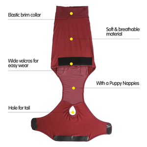 Kingtale venta al por mayor verano cachorro recuperación <span class=keywords><strong>chaleco</strong></span> sólido poliéster algodón Abdominal herida cubierta óptima <span class=keywords><strong>para</strong></span> perro <span class=keywords><strong>chaleco</strong></span> en bolsa de Opp - Product Image 4