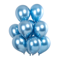 Vente en gros de ballons gonflables métalliques joyeux anniversaire ballons en latex hélium chromé or et argent décorations de fête de Noël simples