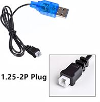 Câble de chargeur USB 3,7 V avec prise 1,25-2P pour mini drone quadricoptère RC Cheerson CX-10, lot de 2