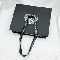 Bolsa de Embalaje de Lujo Personalizada con su Propio Logotipo, con Asa de Cinta, para Zapatos y Ropa, Boutique, Compras, Regalos, Papel