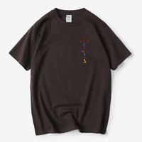 Rappeur Cactus Jack arc-en-ciel Alphabet imprimé T-shirt Hip Hop qualité coton manches courtes hommes Wome hauts surdimensionnés