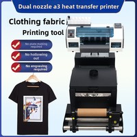 Machine d'impression numérique textile DTF à encre blanche par transfert thermique A3 tout-en-un, imprimante de motifs pour T-shirts de style offset avec tête Epson