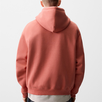Sweat à capuche personnalisé pour homme avec poche kangourou avant, en molleton épais délavé, coupe oversize, idéal pour impression DIY sur vêtements vierges