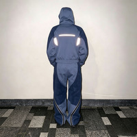 Ensemble de survêtement vintage personnalisé par le fabricant, couleur contrastée, veste à capuche et pantalon large, streetwear urbain, deux pièces