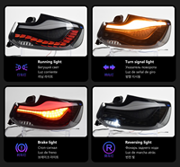 Conjunto de Luces Traseras YX New Dragon Scale para BMW Serie 2 F22 F23 2014-2021, LED 100% Impermeables, Plug+Play, Señal de Giro Secuencial