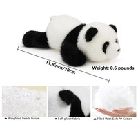 B993 Jouets en peluche lestés Panda Ours, Peluches douces et mignonnes, Cadeaux pour enfants et adultes, Vente en gros, Tête de panda sensorielle lestée