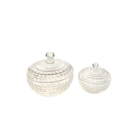 Pot en verre rétro à motif treillis, décoratif, pour bonbons et snacks, organisateur de bureau pour la maison et la cuisine, idéal pour les faveurs de mariage et de fête