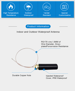 Tăng cao 698-2700MHz không thấm nước đa hướng tín hiệu tăng cường vít gắn ngoài trời 2.4G 3G LTE 4G ăng-ten - Product Image 4