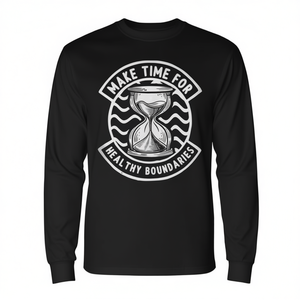 Camiseta de manga larga con estampado de Focus On Setting Healthy Boundaries - Product Image 2